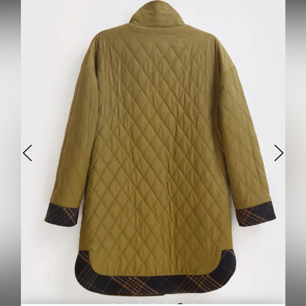 NWOT Wool Reversible Quilted coat - Picture 6 of 7